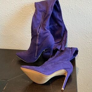 Shoe Republic LA Purple Heeled Boots